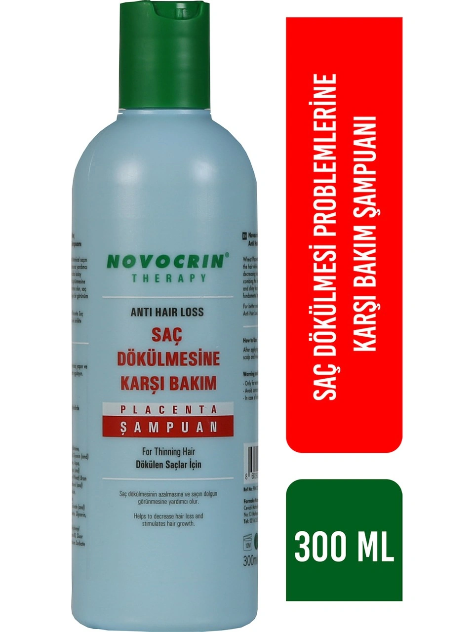 Novocrin Placenta Saç Dökülmesine Karşı Bakım Şampuanı 300 ml